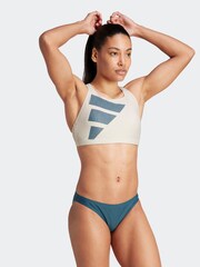 adidas Brown Swim Big Bars Bikini - Image 3 of 8