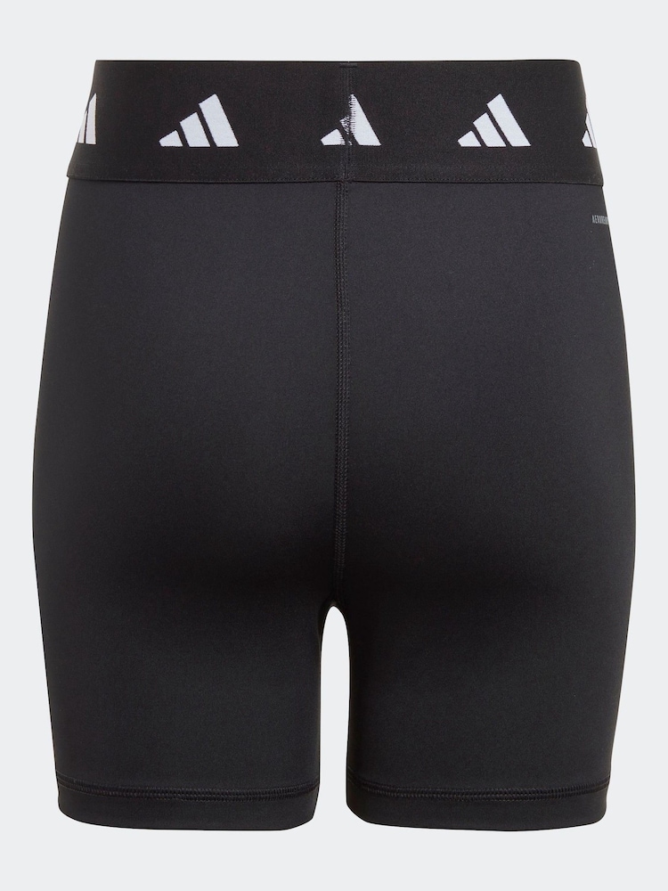 adidas Black Sportswear Aeroready Techfit Short Kids Leggings - Image 8 of 11