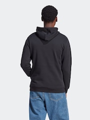 adidas Black Essentials Fleece 3-Stripes Hoodie - Image 3 of 6