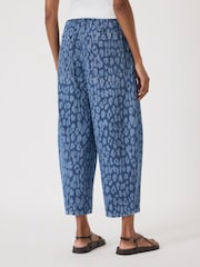 Hush Blue Rina Supersoft Leopard Barrel Leg Jeans - Image 3 of 5