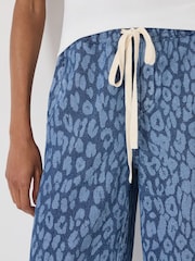 Hush Blue Rina Supersoft Leopard Barrel Leg Jeans - Image 4 of 5
