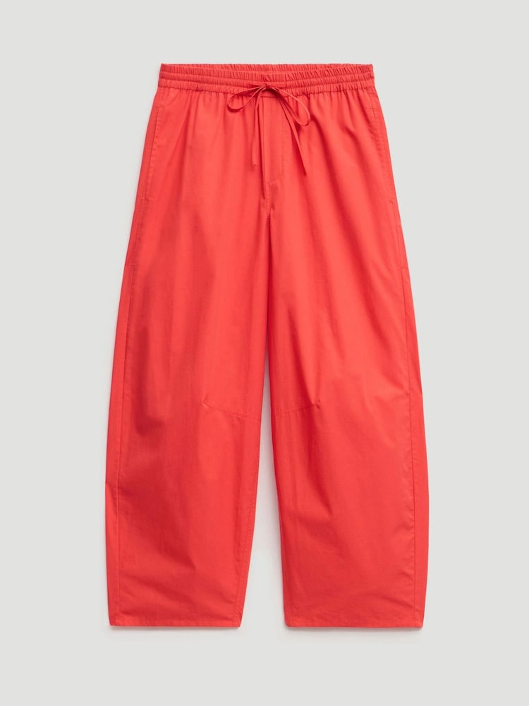 Hush Red Juno Laundered Cotton Barrel Leg Trousers - Image 5 of 5 Hush Red Juno Laundered Cotton Barrel Leg Trousers - Image 5 of 5
