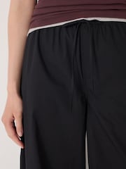 Hush Black Juno Laundered Cotton Barrel Leg Trousers - Image 4 of 5