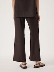 Hush Brown Suki Linen Blend Crop Trousers - Image 3 of 5