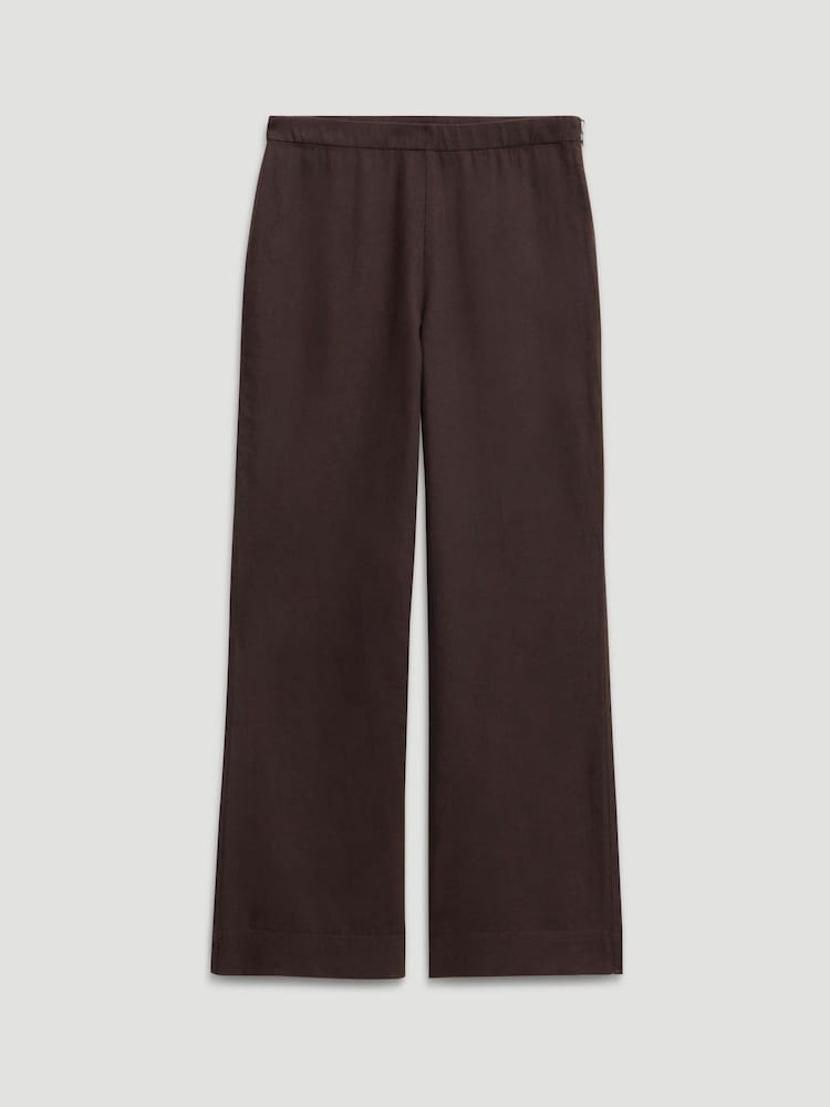 Hush Brown Suki Linen Blend Crop Trousers - Image 5 of 5