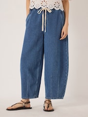 Hush Blue Supersoft Rina Barrel Leg Jeans - Image 1 of 5
