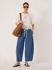 Hush Blue Supersoft Rina Barrel Leg Jeans - Image 2 of 5