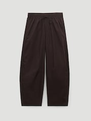 Hush Brown Juno Laundered Cotton Barrel Leg Trousers - Image 5 of 5
