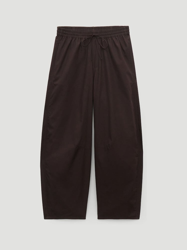 Hush Brown Juno Laundered Cotton Barrel Leg Trousers - Image 5 of 5 Hush Brown Juno Laundered Cotton Barrel Leg Trousers - Image 5 of 5