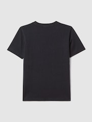 Reiss Navy Jude 3-9 yrs Cotton Crew Neck T-Shirt - Image 2 of 6