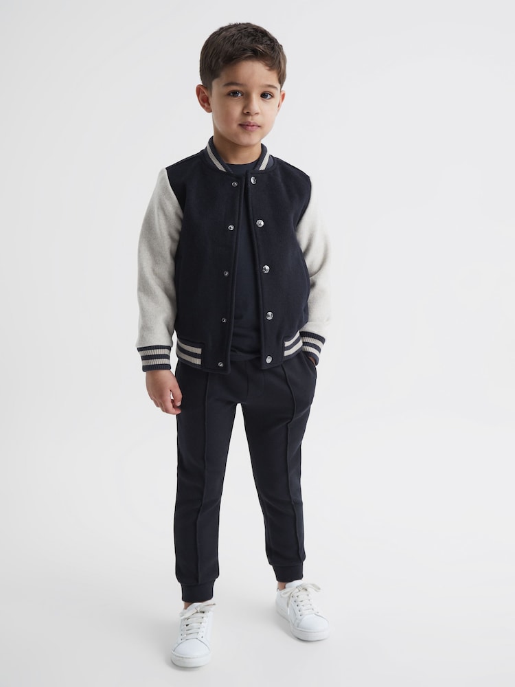 Reiss Navy Jude 3-9 yrs Cotton Crew Neck T-Shirt - Image 6 of 6