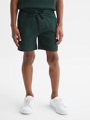 Reiss Emerald Robin Slim Fit Textured Drawstring Shorts - Image 3 of 6
