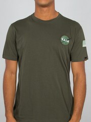 Alpha Industries Green 100% Cotton Space Shuttle T-Shirt - Image 1 of 2