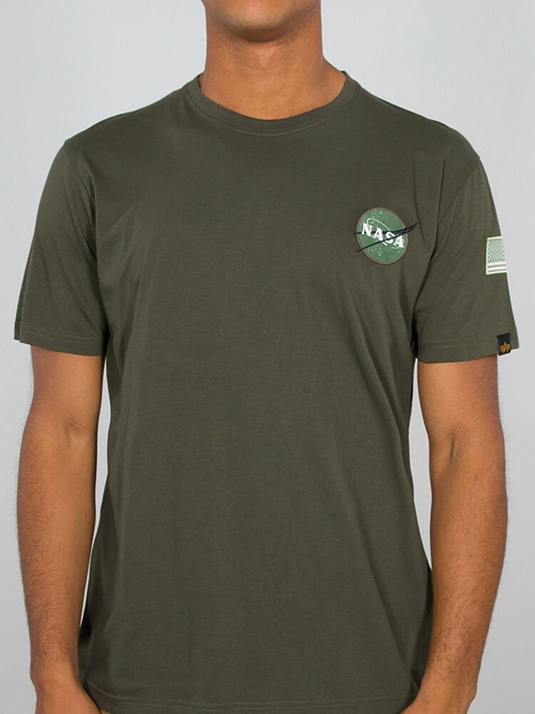 Alpha Industries Green 100% Cotton Space Shuttle T-Shirt - Image 1 of 2