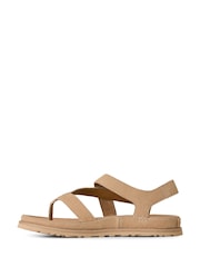 UGG Brown GoldenGaze Toe Post Sandals - Image 2 of 7