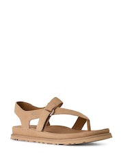 UGG Brown GoldenGaze Toe Post Sandals - Image 3 of 7