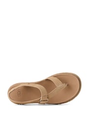 UGG Brown GoldenGaze Toe Post Sandals - Image 5 of 7