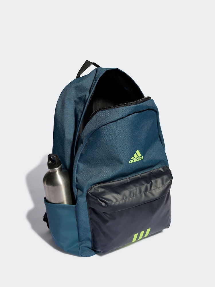 adidas Green Adult Classic Badge of Sport 3-Stripes Backpack - Image 2 of 6