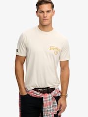 Superdry Cream Tokyo Narrative Loose T-Shirt - Image 1 of 6