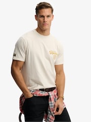 Superdry Cream Tokyo Narrative Loose T-Shirt - Image 5 of 6