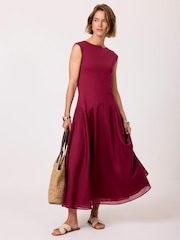 Mint Velvet Red Sleeveless Midi Dress - Image 1 of 8