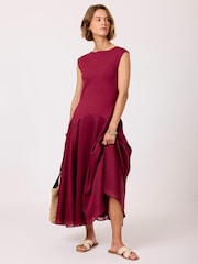 Mint Velvet Red Sleeveless Midi Dress - Image 2 of 8
