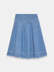 Mint Velvet Blue Denim Midi Skirt - Image 7 of 7