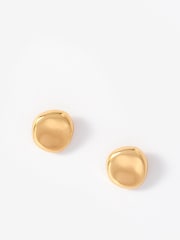 Mint Velvet Gold Shiny Stud Earrings - Image 1 of 3