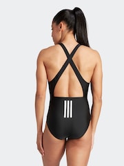 adidas Black 3-Stripes Swimsuit - Image 3 of 9
