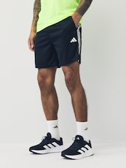 adidas Black Train Essentials Piqué 3-Stripes Training Shorts - Image 1 of 4