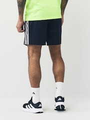 adidas Black Train Essentials Piqué 3-Stripes Training Shorts - Image 2 of 4