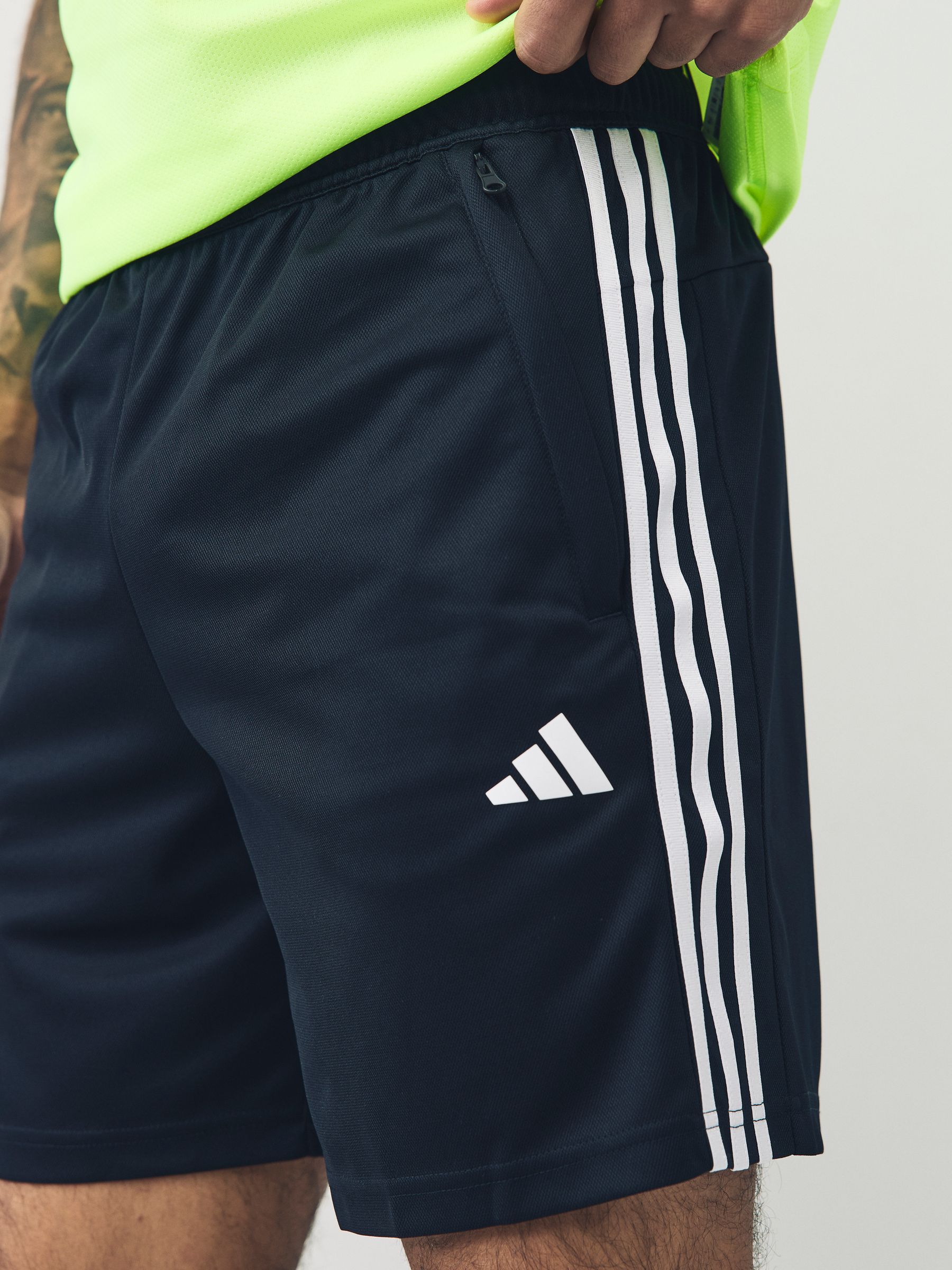 Buy adidas Black Train Essentials Piqué 3-Stripes Training Shorts