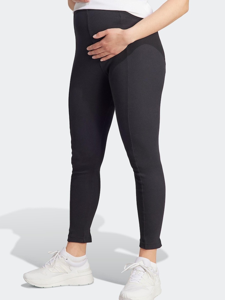 adidas Black Maternity Sportswear Leggings - Image 1 of 6