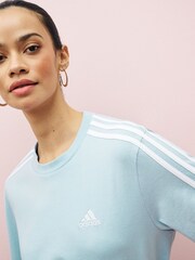 adidas Blue Boyfriend Sportswear Essentials 3-Stripes Single Jersey T-Shirt Dress - Image 5 of 6