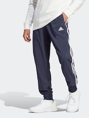adidas Blue Sportswear Aeroready Essentials Tapered Cuff Woven 3-Stripes Joggers - Image 1 of 5
