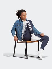 adidas Blue Sportswear Aeroready Essentials Tapered Cuff Woven 3-Stripes Joggers - Image 3 of 5
