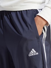 adidas Blue Sportswear Aeroready Essentials Tapered Cuff Woven 3-Stripes Joggers - Image 4 of 5