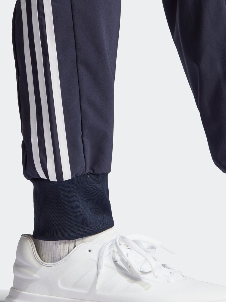 adidas Blue Sportswear Aeroready Essentials Tapered Cuff Woven 3-Stripes Joggers - Image 5 of 5
