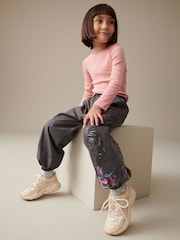 Charcoal Grey Printed Parachute Cargo Trousers (3-16yrs) - Image 1 of 7