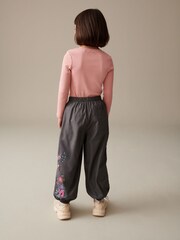 Charcoal Grey Printed Parachute Cargo Trousers (3-16yrs) - Image 4 of 7
