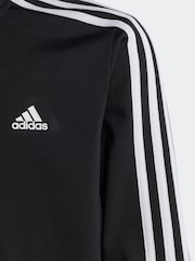 adidas Black Sportswear Essentials 3-Stripes Tracksuit - Image 4 of 6