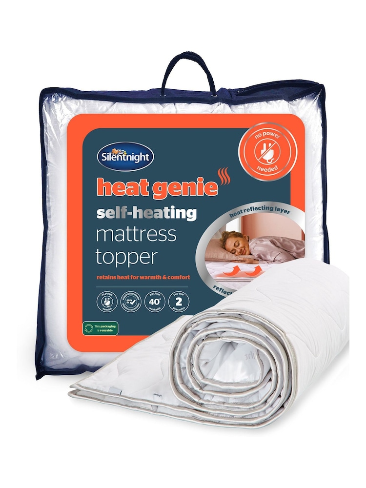 Silentnight White Self Heating Mattress Topper - Image 2 of 9