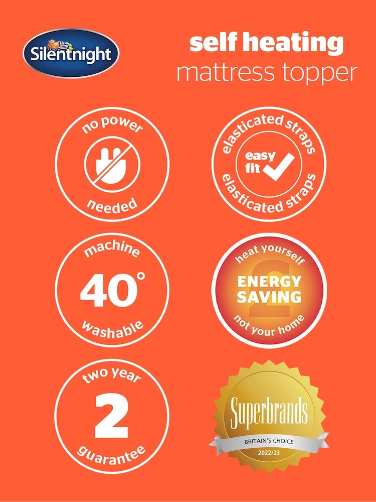 Silentnight White Self Heating Mattress Topper - Image 9 of 9