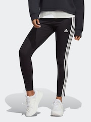 adidas Black 3 Stripe High Waist Leggings - Image 1 of 5