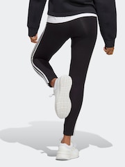 adidas Black 3 Stripe High Waist Leggings - Image 2 of 5