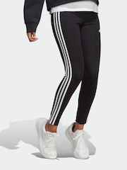 adidas Black 3 Stripe High Waist Leggings - Image 3 of 5