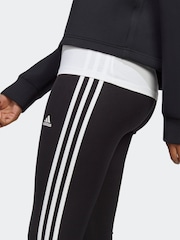 adidas Black 3 Stripe High Waist Leggings - Image 4 of 5