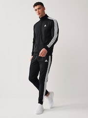 adidas Black 3-Stripe Tricot Tracksuit - Image 1 of 6