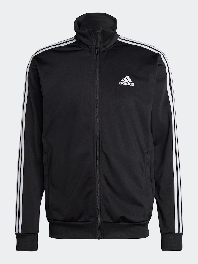 adidas Black 3-Stripe Tricot Tracksuit - Image 5 of 6