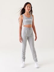 adidas Grey Sportswear Essentials 3-Stripes Joggers - Image 1 of 9